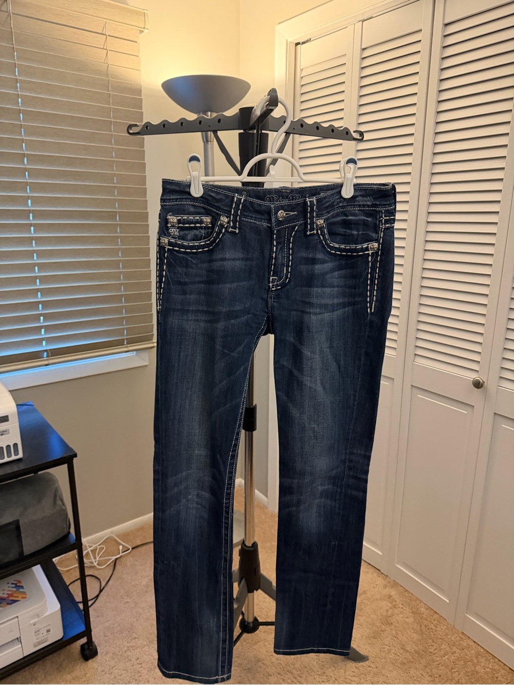 Miss Me Dark Blue Straight-Leg Women’s Jeans
